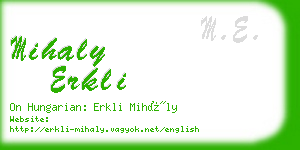 mihaly erkli business card